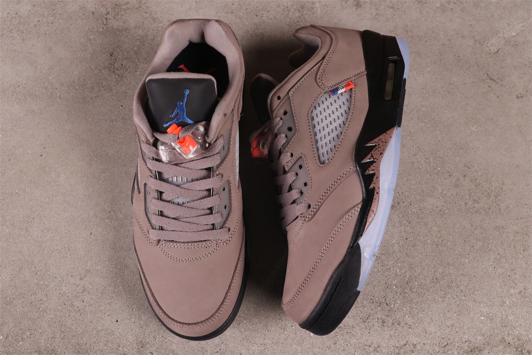 New 2022 Air Jordan 5 Low Clot Brown Black Shoes